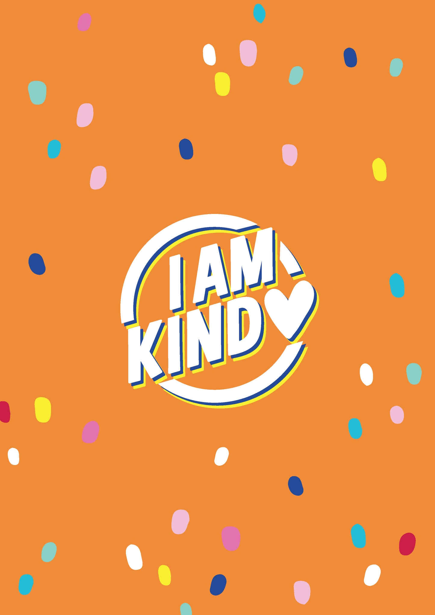i am kind orange poster childrens affirmations