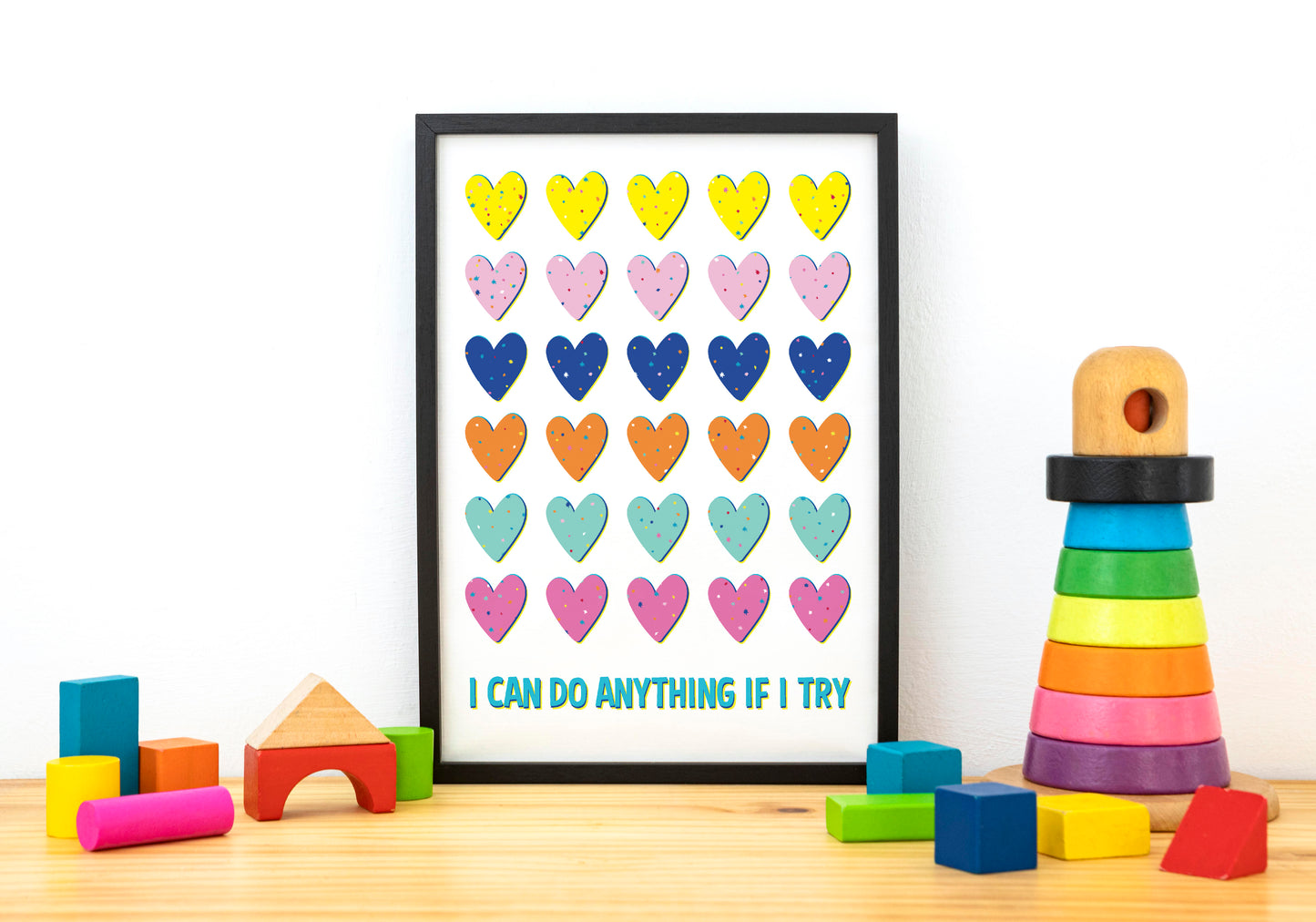 i can do anything mock up with a black frame