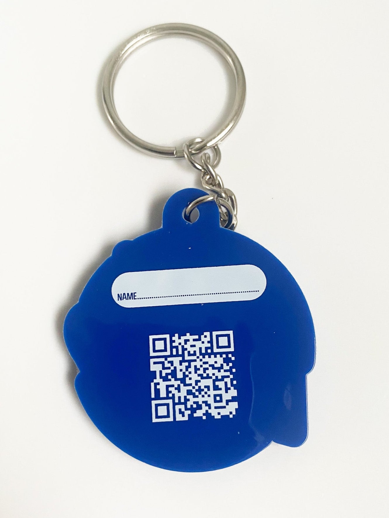 back of the blue and pink i am kind affirmation keyring