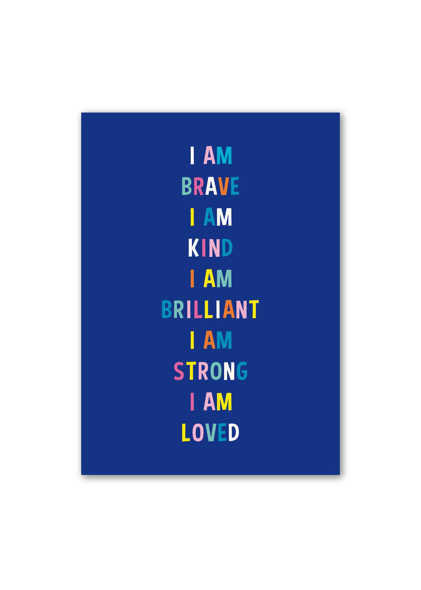 "Affirmations" poster Blue