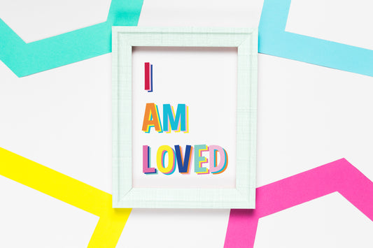 i am loved poster mock up