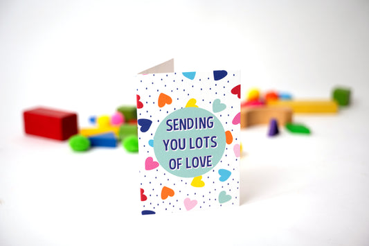 sending you lots of love greetings card